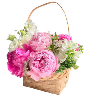 Цветы в корзинке «Добрые слова»